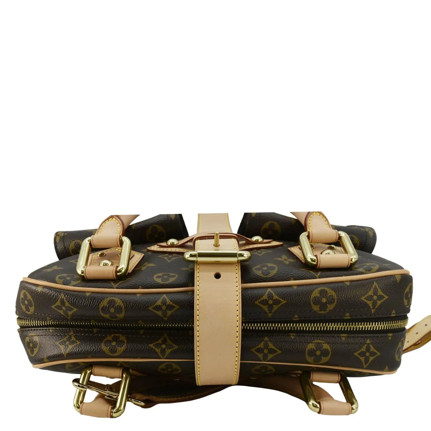 LOUIS VUITTON Manhattan GM Monogram Canvas Satchel Bag Brown