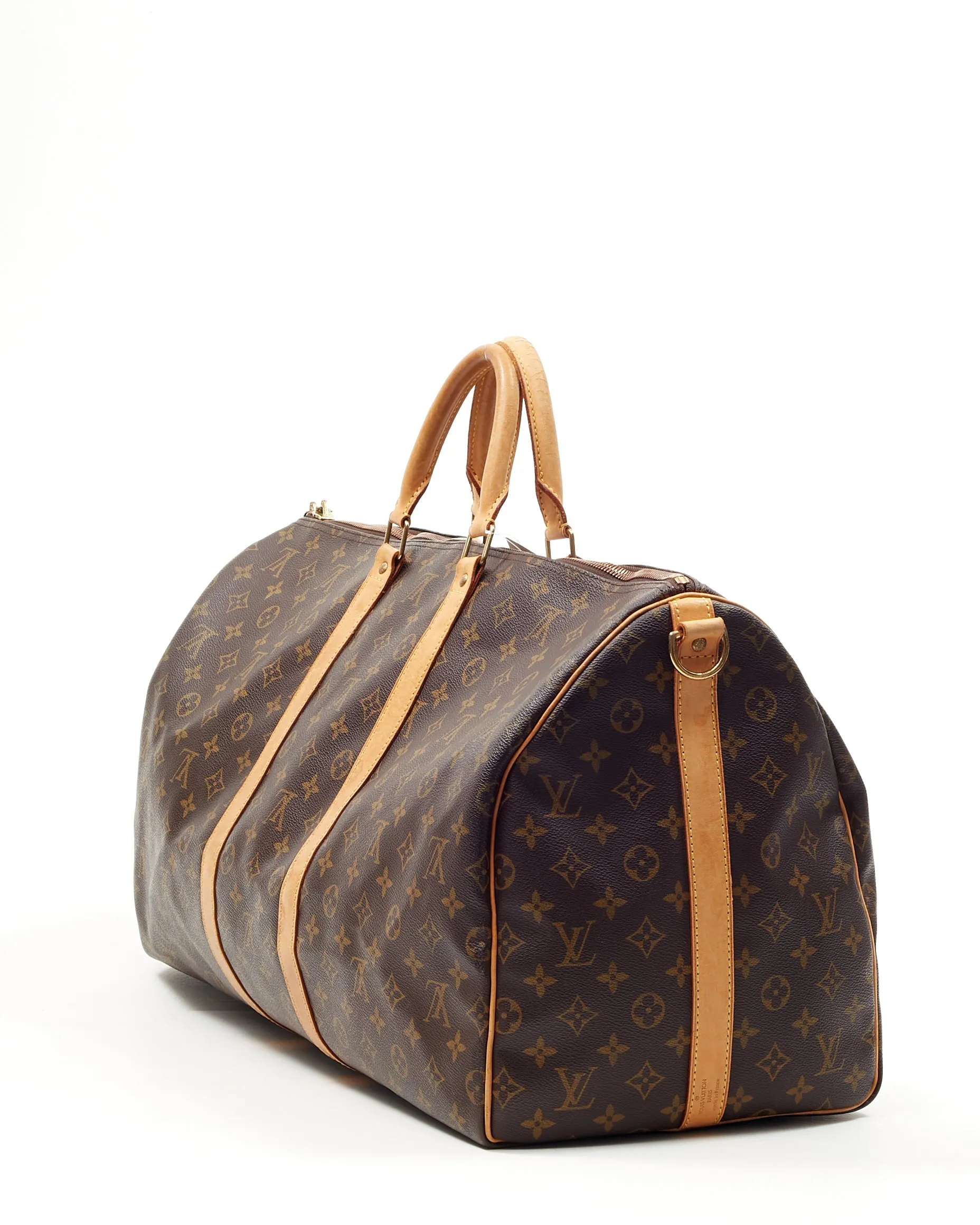 Louis Vuitton Monogram Canvas Keepall 55 Bandoulière Travel Bag