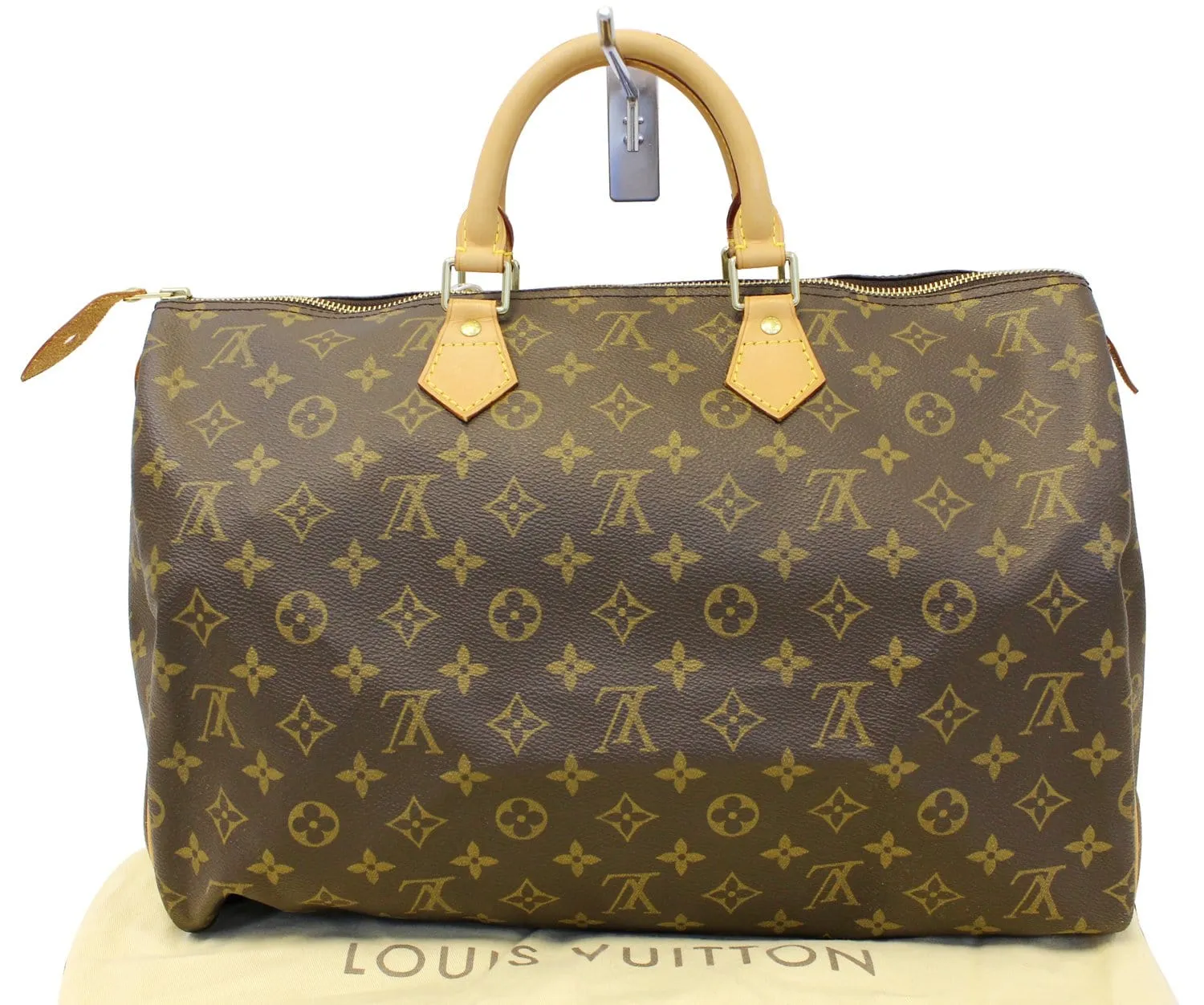 LOUIS VUITTON Monogram Canvas Speedy 40 Brown Satchel Bag