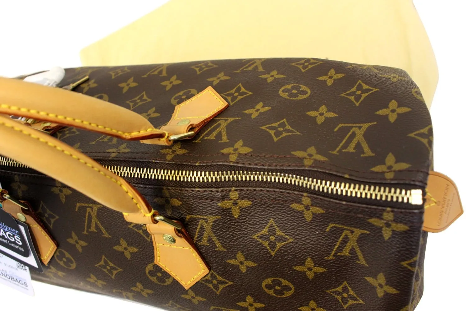 LOUIS VUITTON Monogram Canvas Speedy 40 Brown Satchel Bag