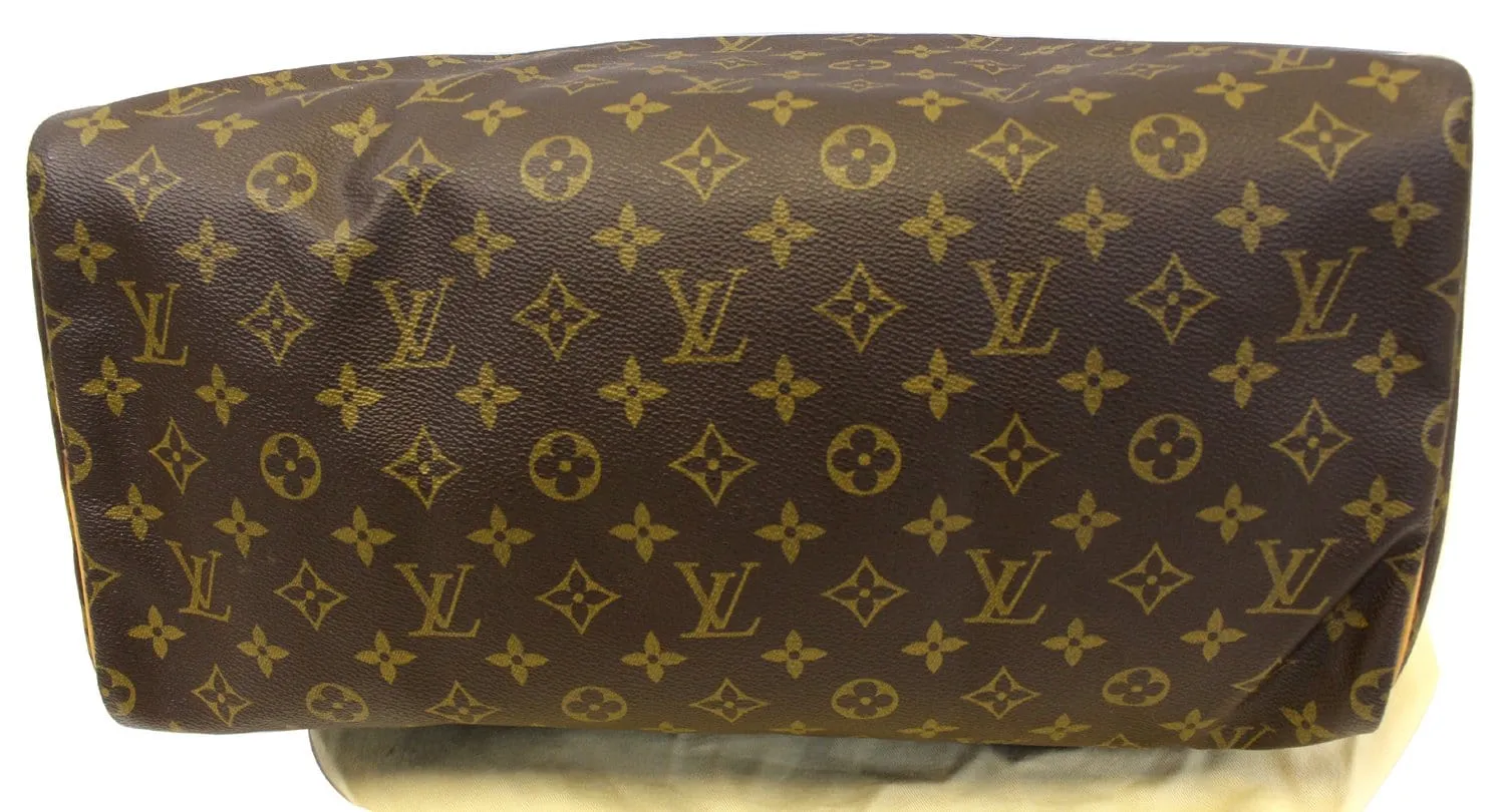 LOUIS VUITTON Monogram Canvas Speedy 40 Brown Satchel Bag