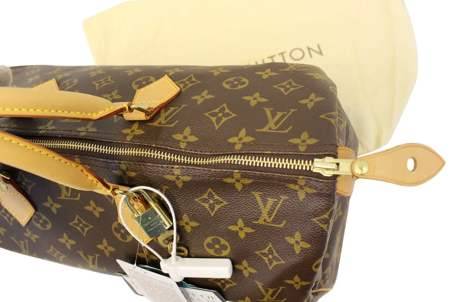 LOUIS VUITTON Monogram Canvas Speedy 40 Brown Satchel Bag