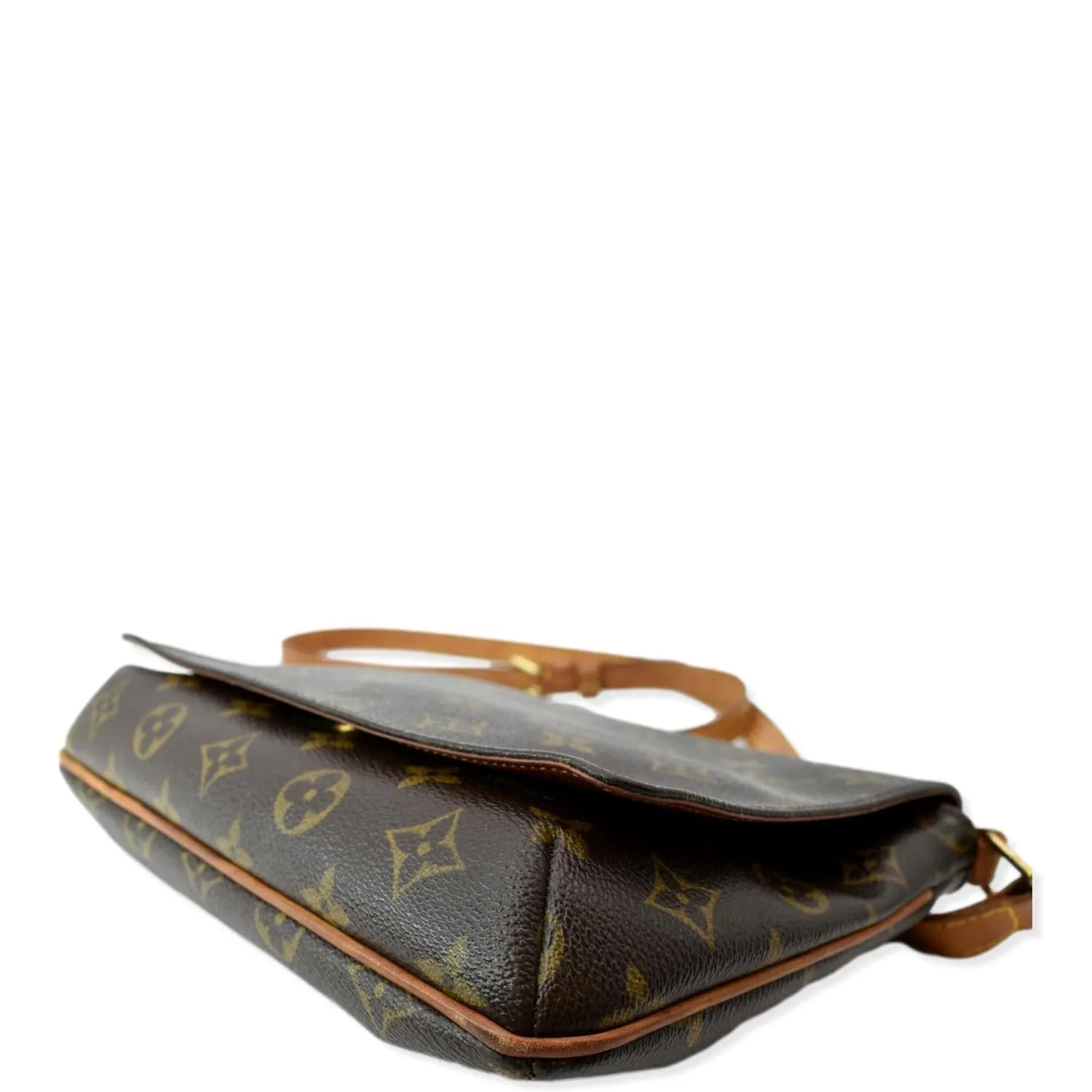 LOUIS VUITTON Musette Tango Monogram Canvas Crossbody Bag Brown