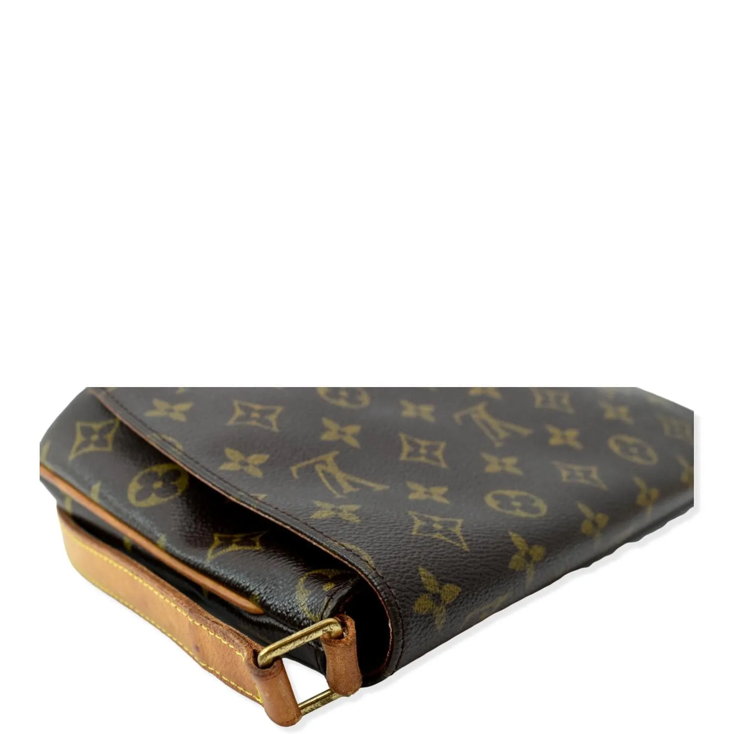 LOUIS VUITTON Musette Tango Monogram Canvas Crossbody Bag Brown