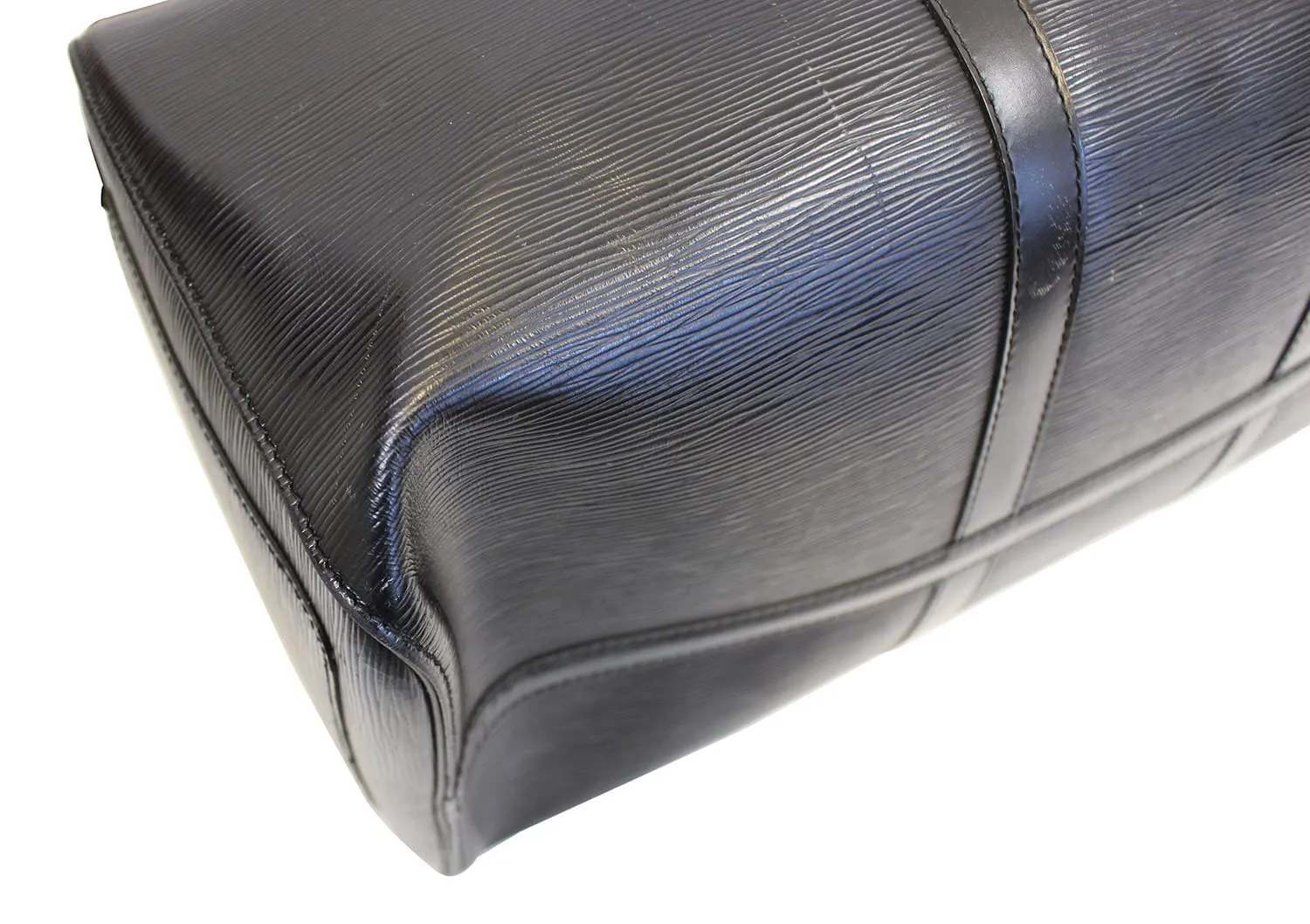 LOUIS VUITTON Pre Loved Satchel Bag Epi Leather Black Keepall 50 Boston