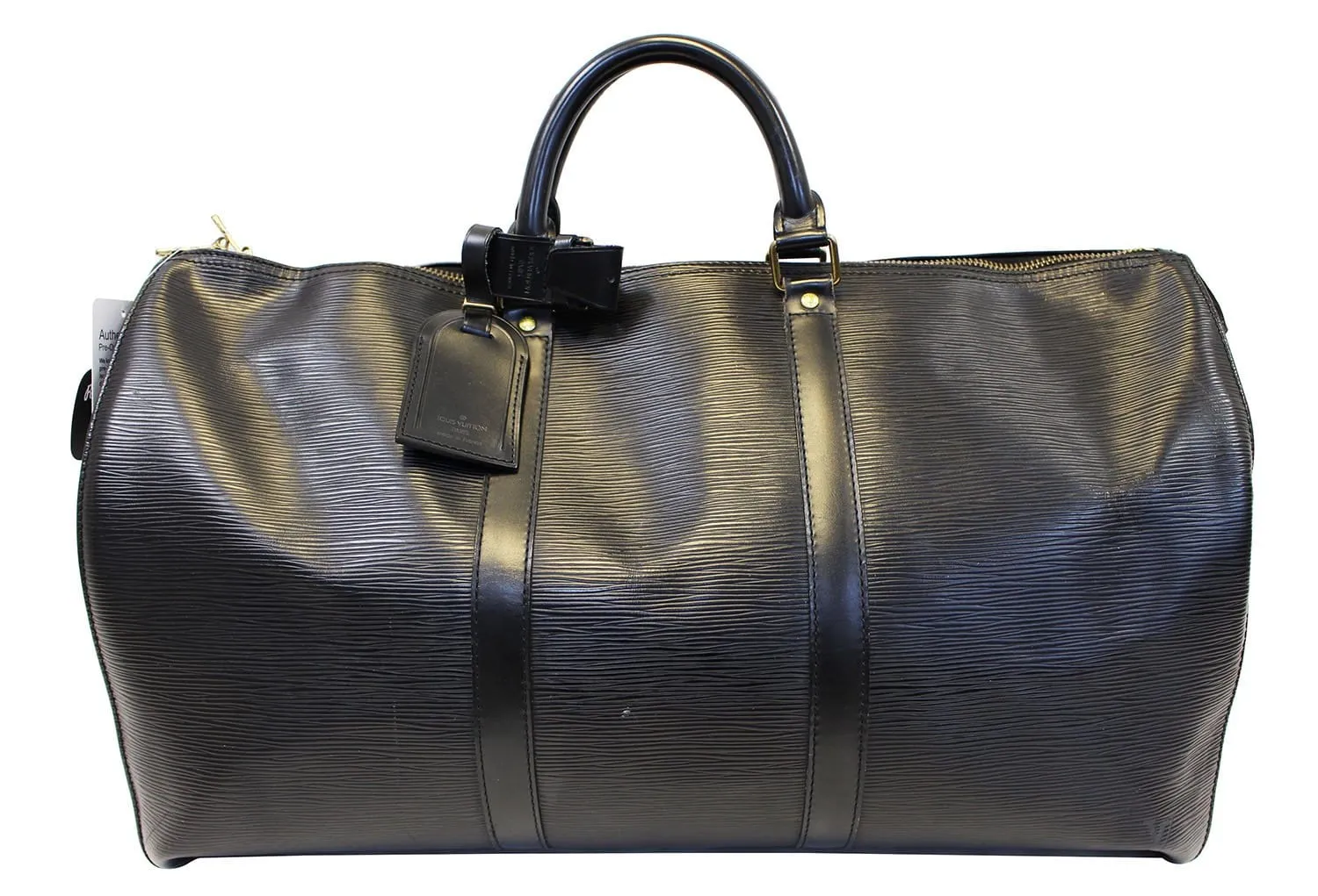 LOUIS VUITTON Pre Loved Satchel Bag Epi Leather Black Keepall 50 Boston