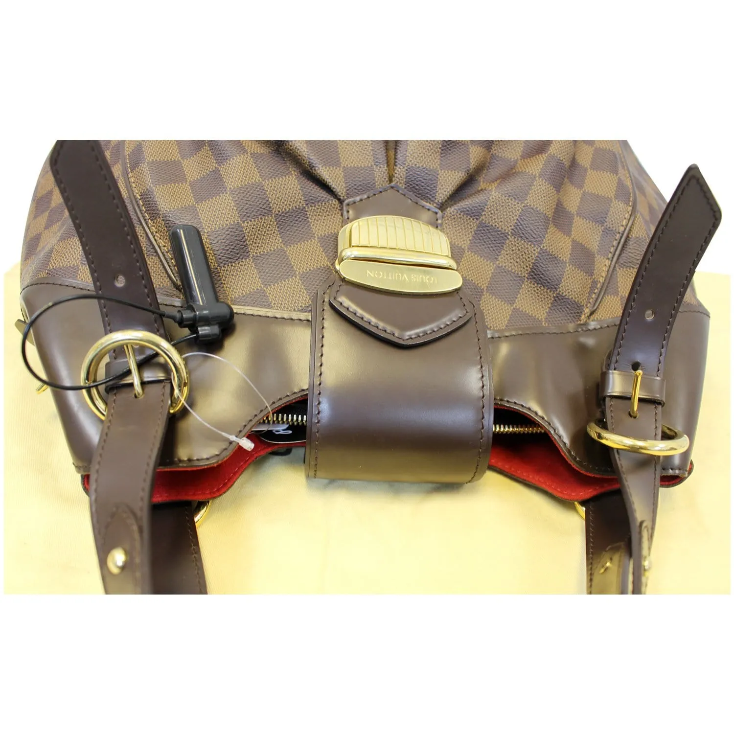 LOUIS VUITTON Sistina GM Damier Ebene Shoulder Handbag