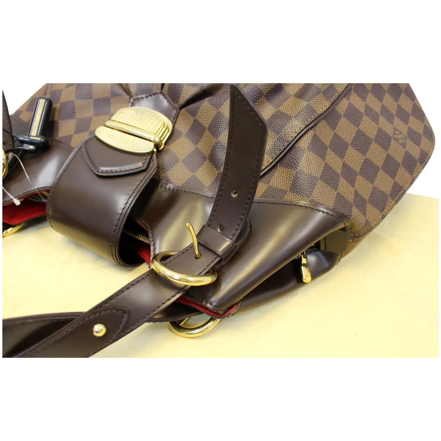 LOUIS VUITTON Sistina GM Damier Ebene Shoulder Handbag