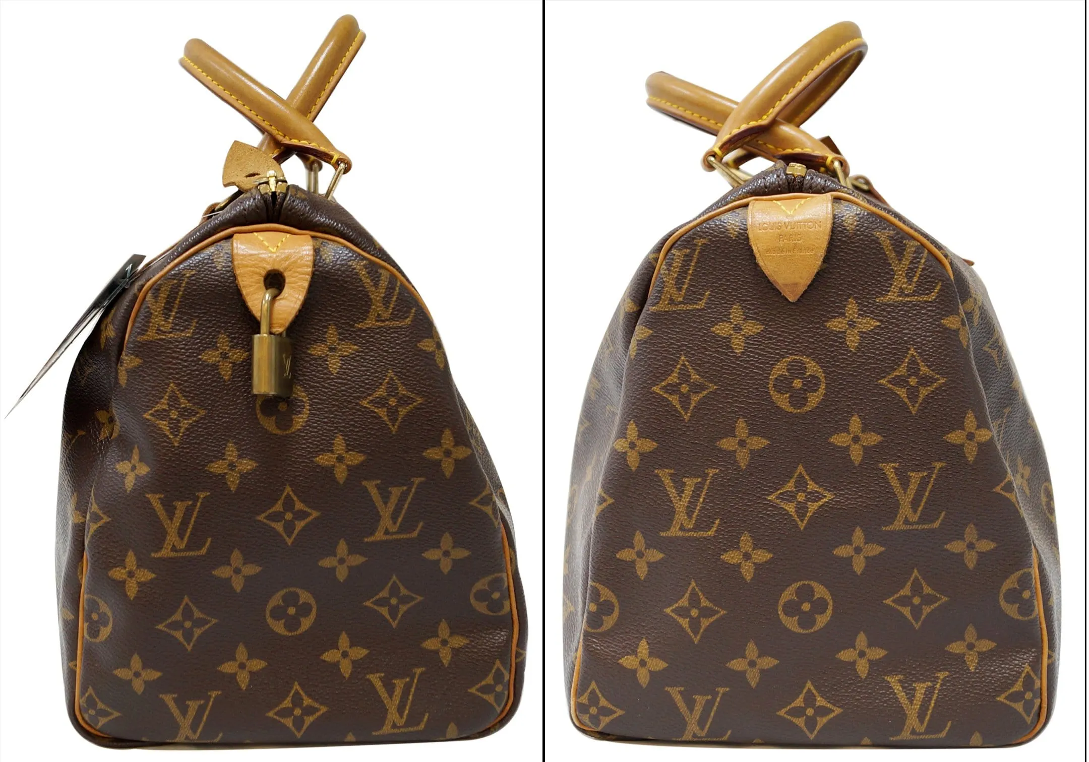 LOUIS VUITTON Speedy 30 Monogram Canvas Satchel Bag