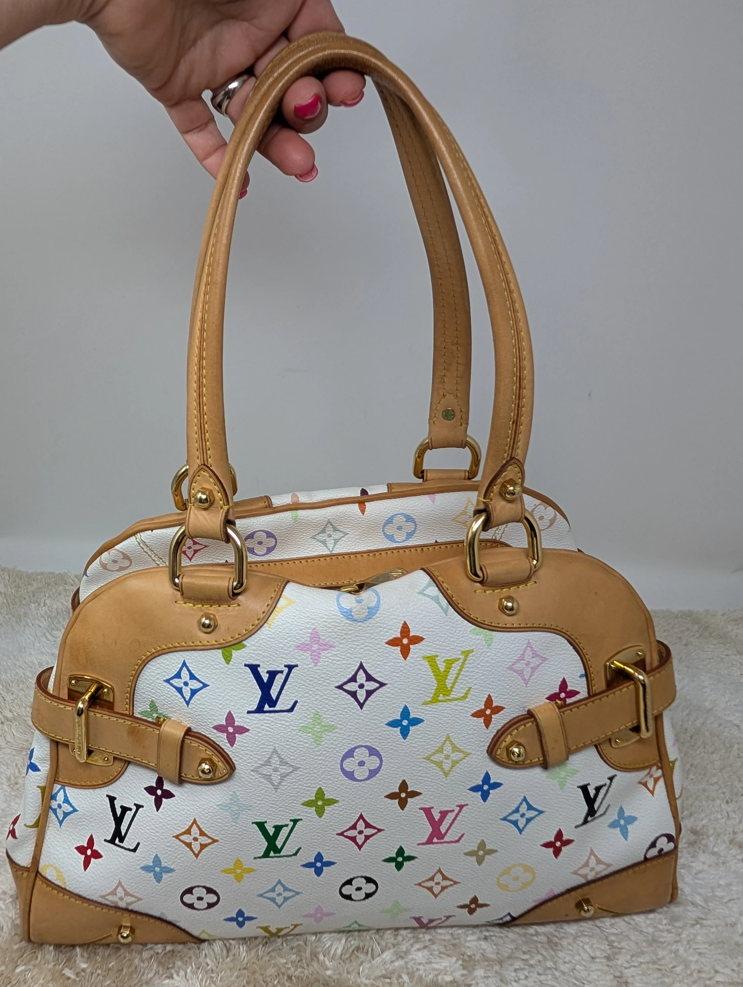 LOUIS VUITTON WHITE MULTICOLOR CLAUDIA