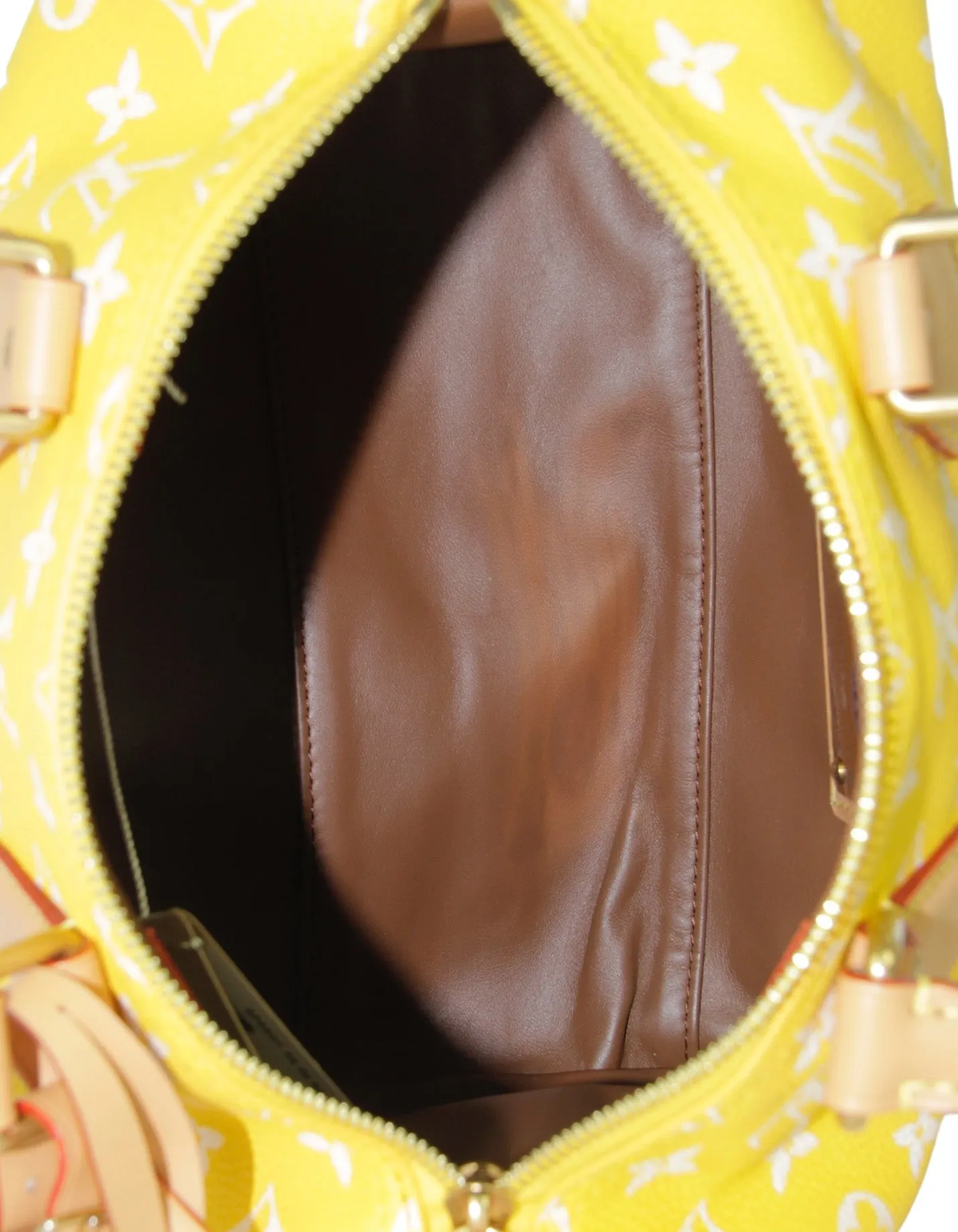Louis Vuitton Yellow Soft Calfskin Monogram Speedy P9 Bandouliere 25