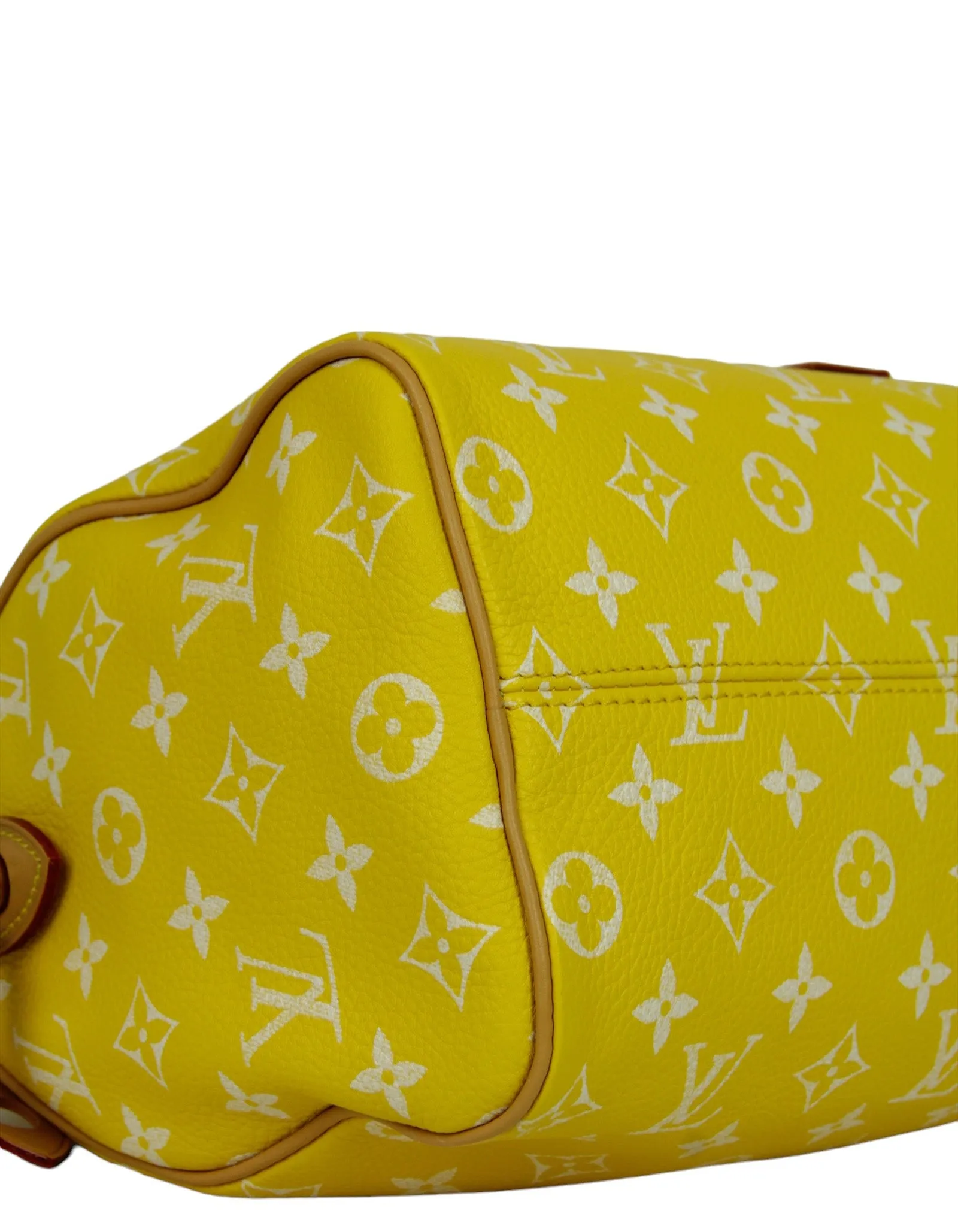 Louis Vuitton Yellow Soft Calfskin Monogram Speedy P9 Bandouliere 25