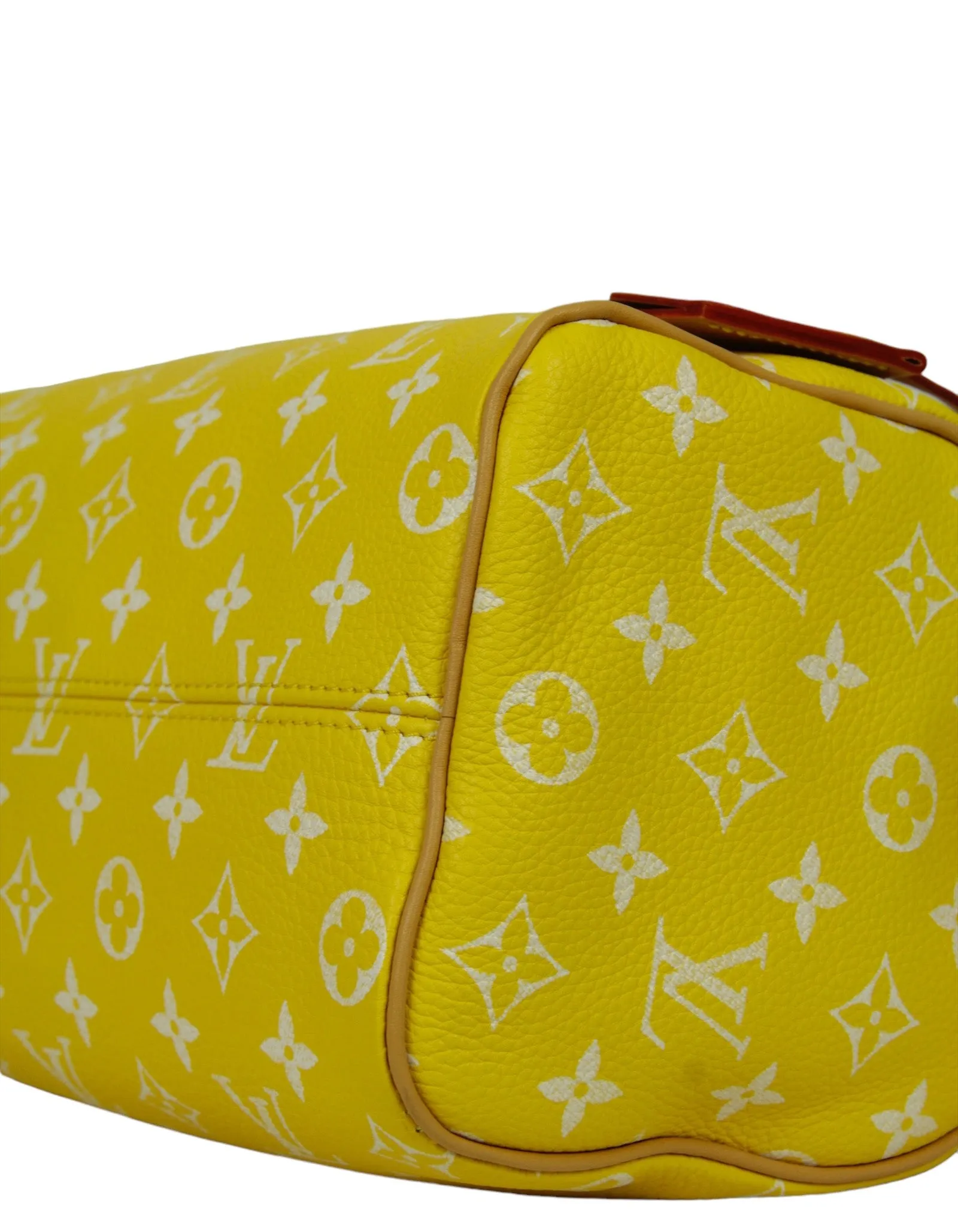 Louis Vuitton Yellow Soft Calfskin Monogram Speedy P9 Bandouliere 25