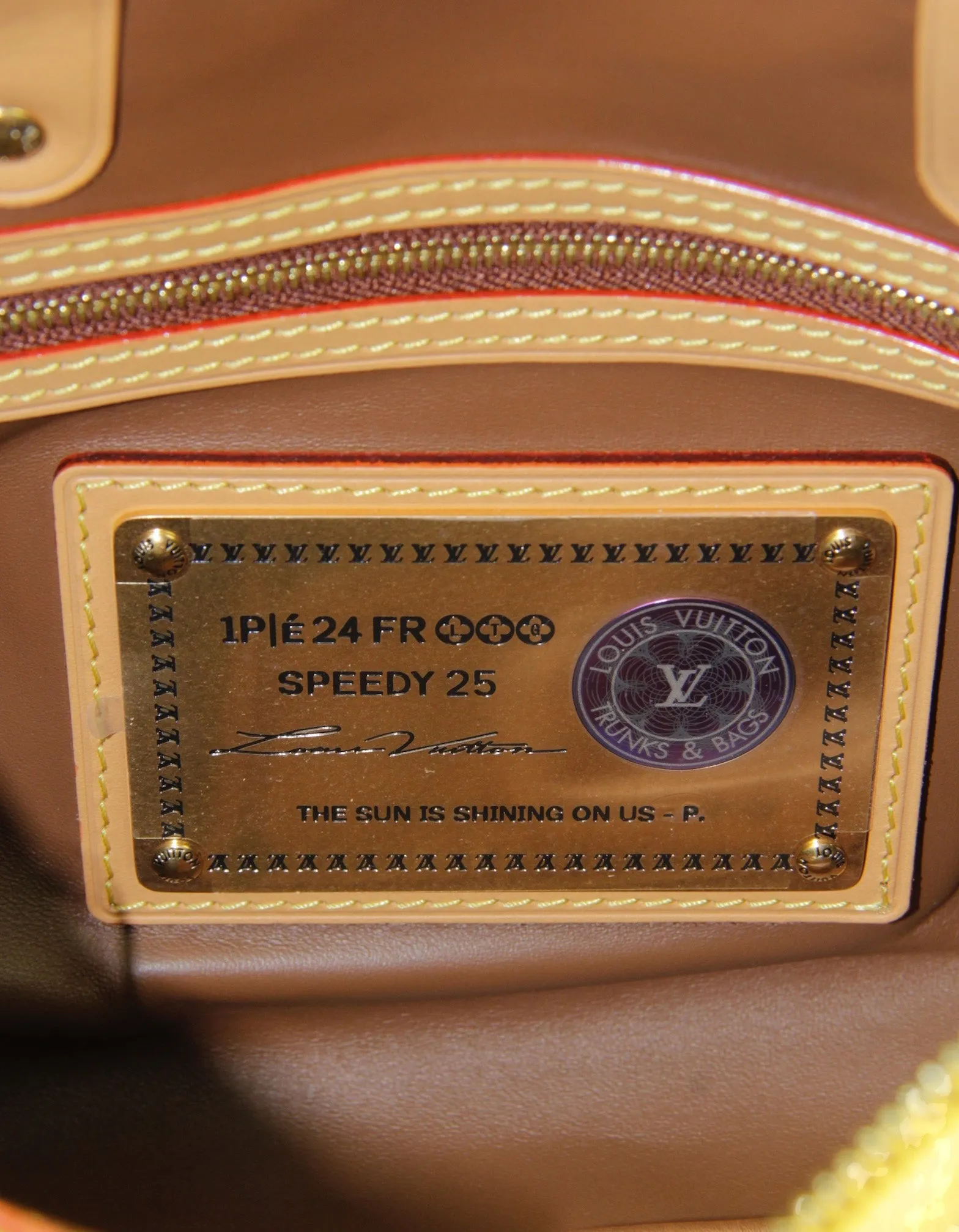 Louis Vuitton Yellow Soft Calfskin Monogram Speedy P9 Bandouliere 25