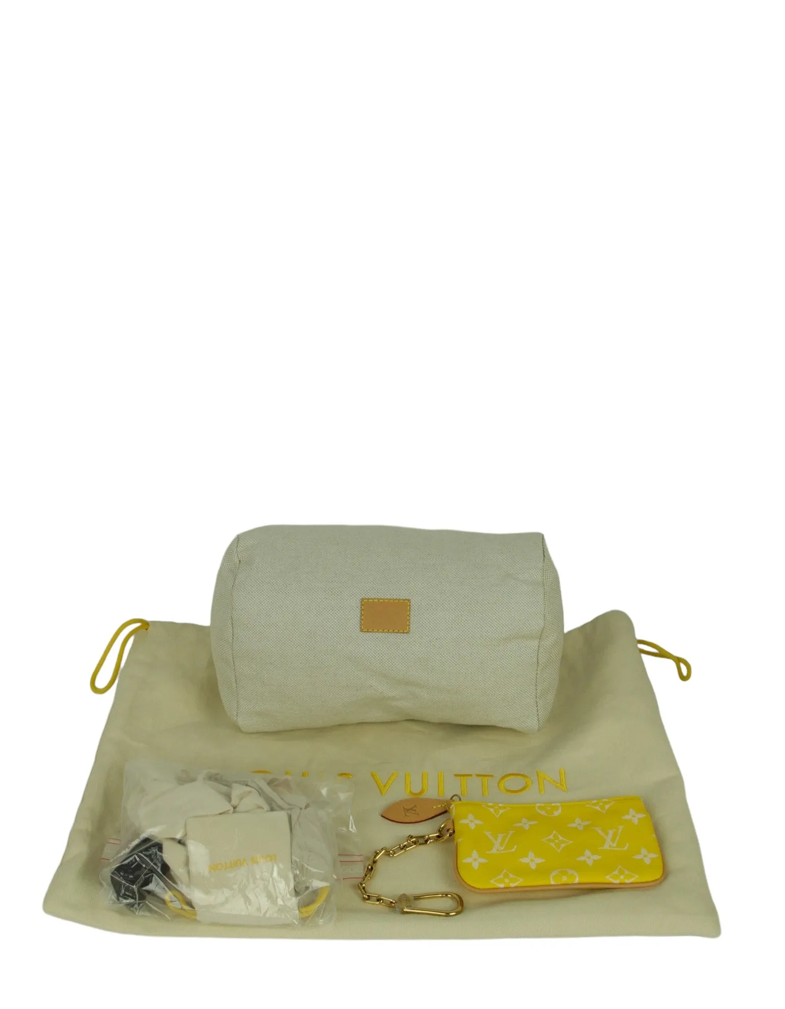 Louis Vuitton Yellow Soft Calfskin Monogram Speedy P9 Bandouliere 25