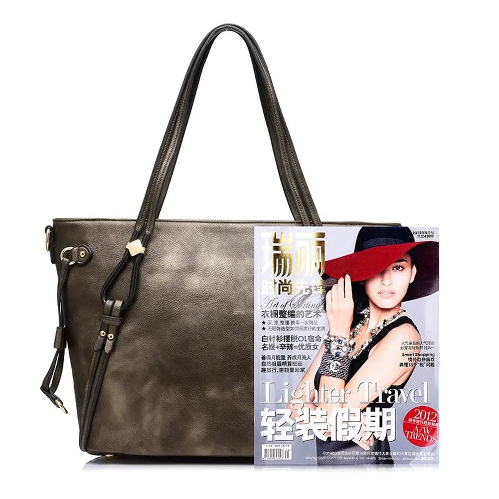 <bold>Tote & Crossbody Bag Set <br>Vegan-Leather