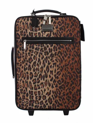Luggage Bag Leopard Travel Cabin Suitcase Trolley
