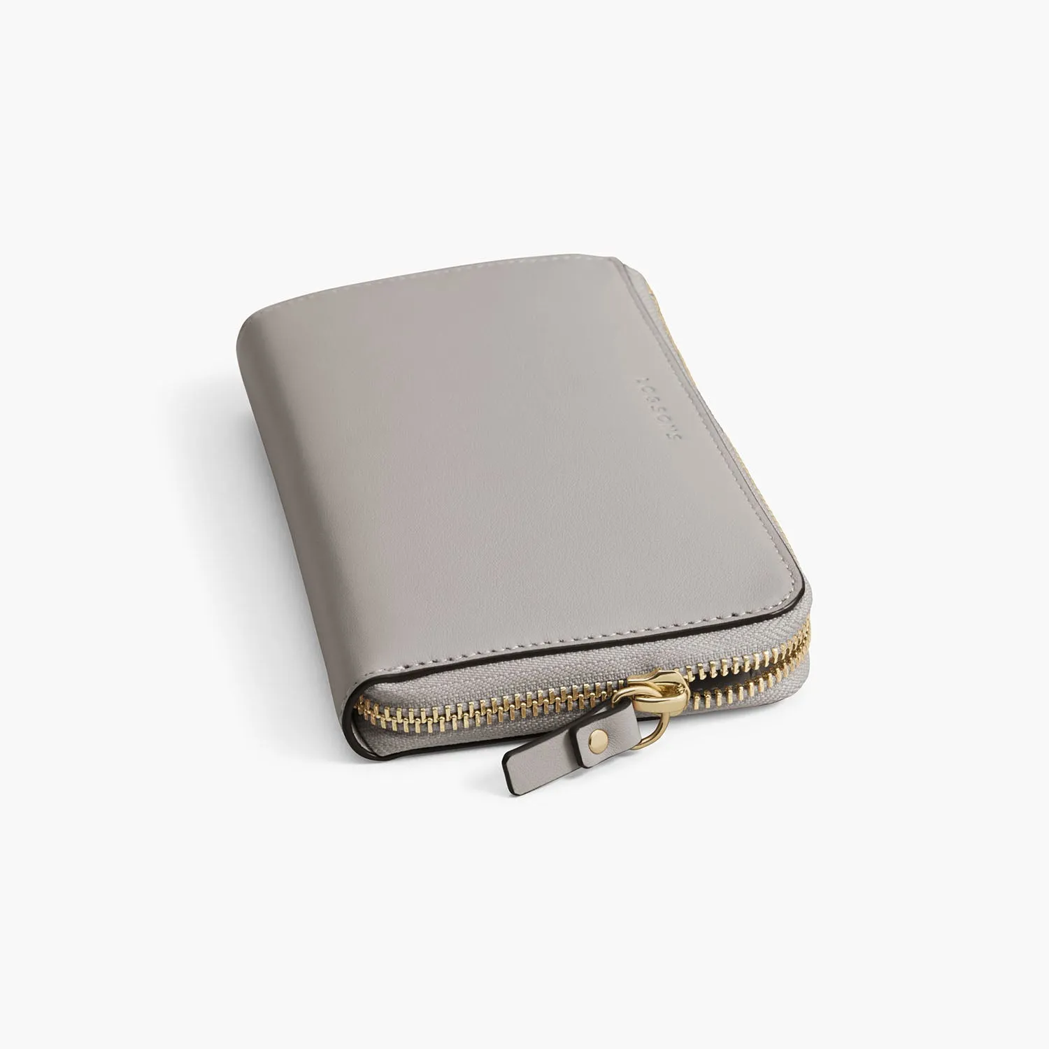 Magnolia Leather Wallet - Nappa Leather - Light Grey / Gold / Grey