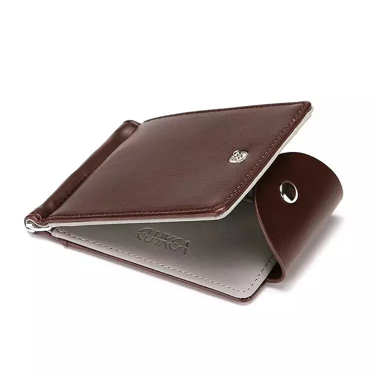 Men Clips Wallet Multi Position Card Holder Clutch Bags