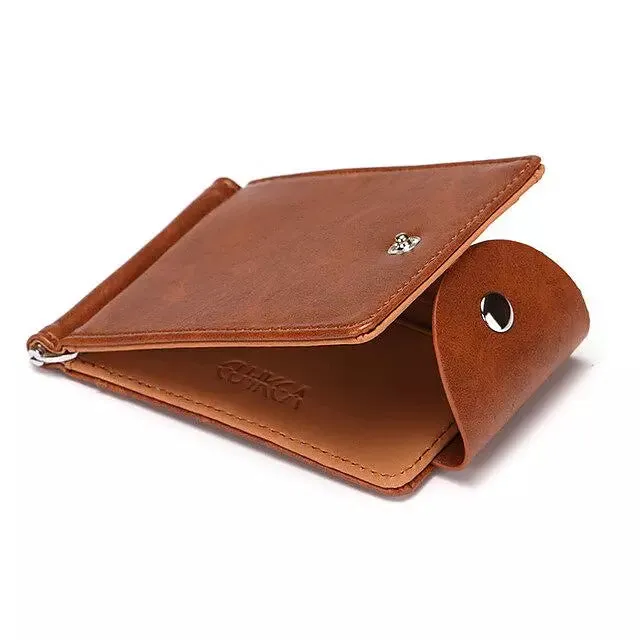 Men Clips Wallet Multi Position Card Holder Clutch Bags