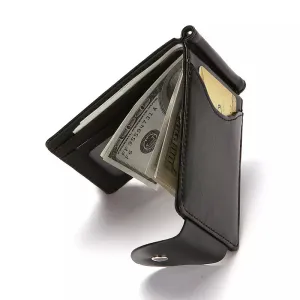 Men Clips Wallet Multi Position Card Holder Clutch Bags