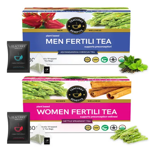 Men Women Fertility Tea Combo with Diet Charts