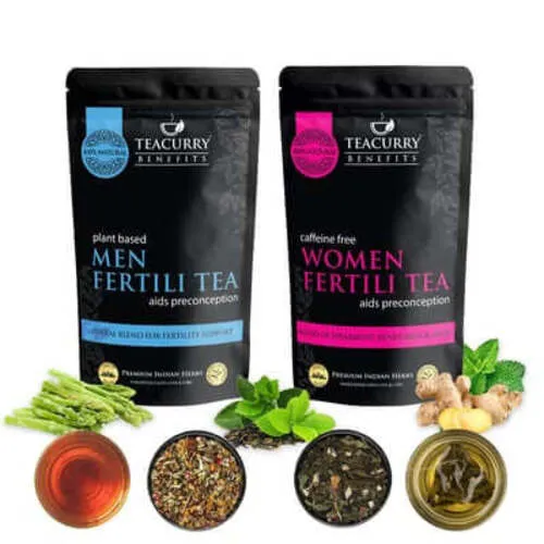 Men Women Fertility Tea Combo with Diet Charts