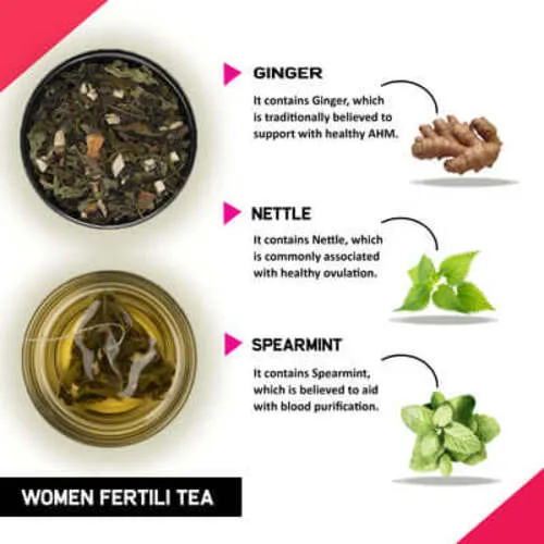 Men Women Fertility Tea Combo with Diet Charts
