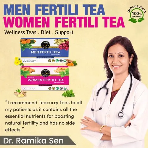 Men Women Fertility Tea Combo with Diet Charts