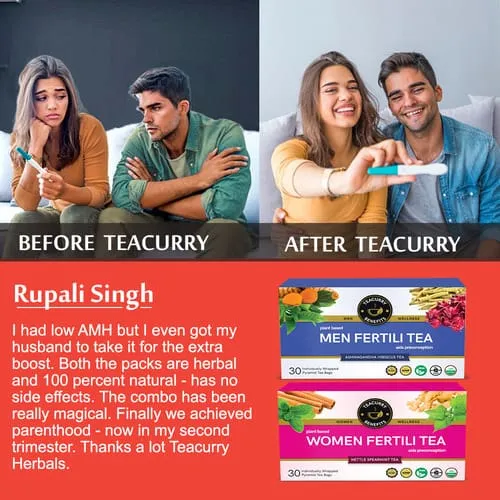Men Women Fertility Tea Combo with Diet Charts
