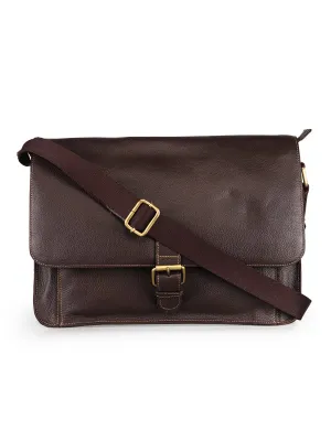 Men's Leather Laptop Messenger Bag