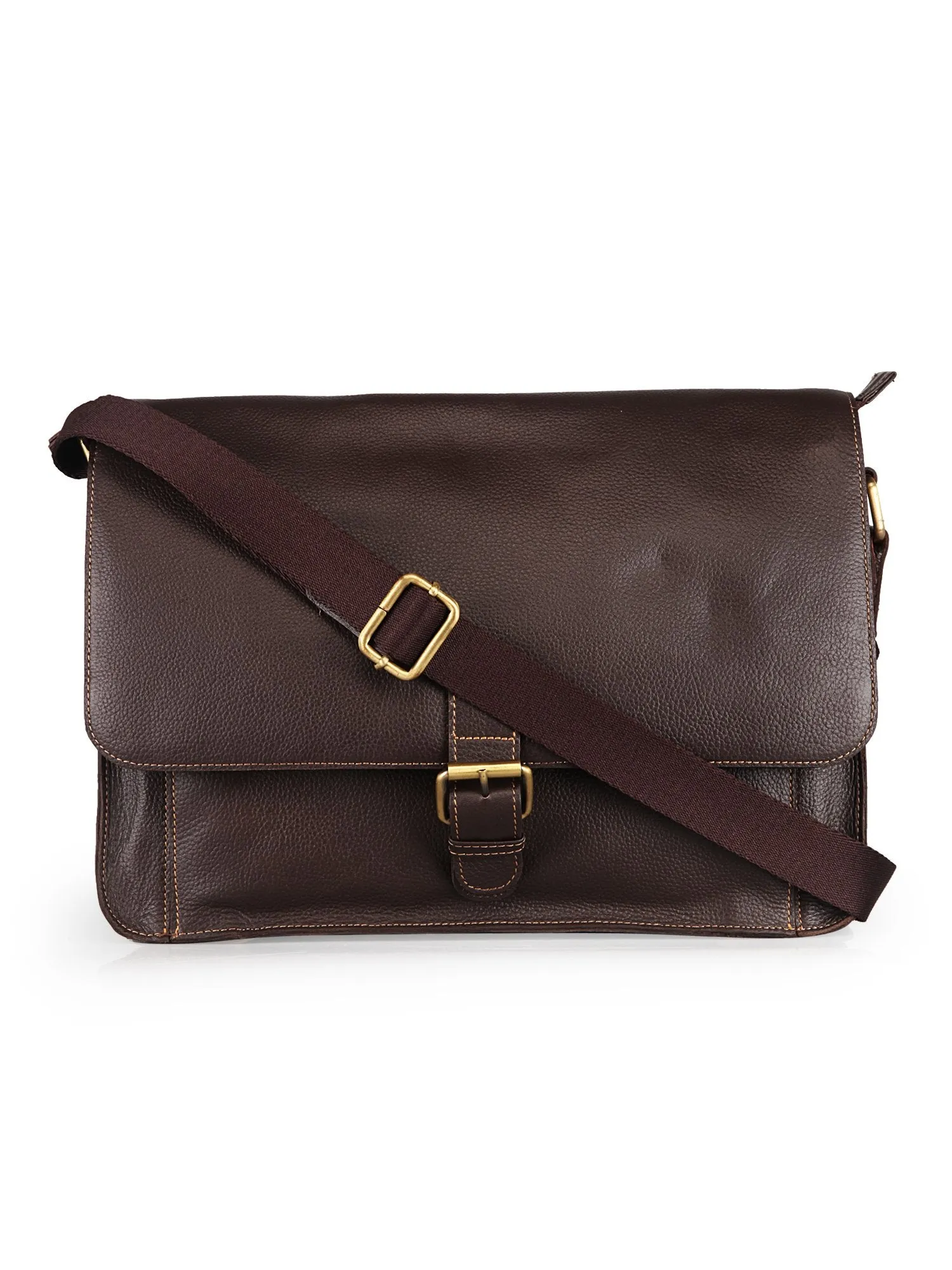 Men's Leather Laptop Messenger Bag