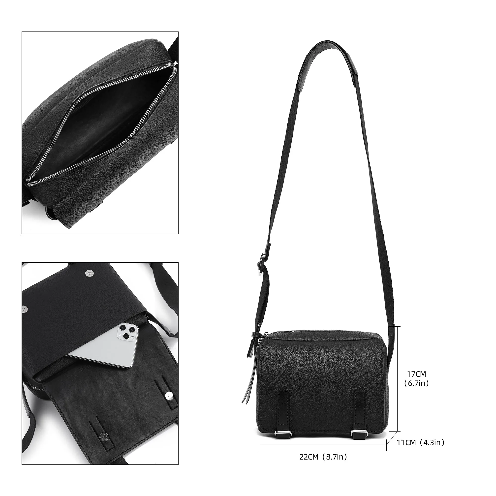 Men's Messenger Leather Bag Kit
