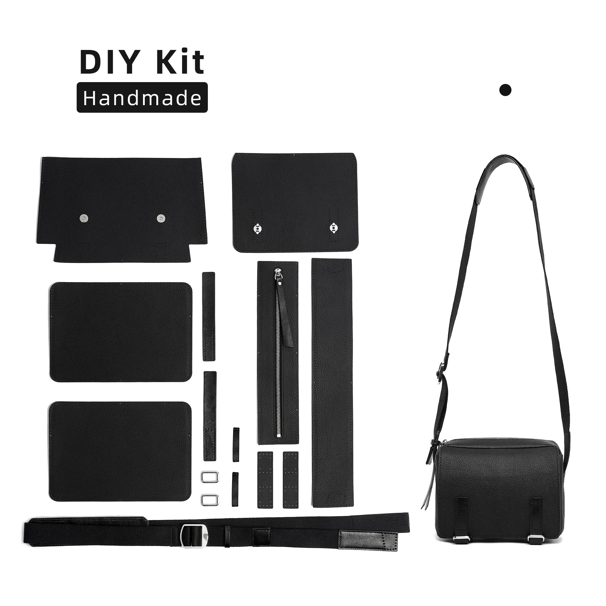 Men's Messenger Leather Bag Kit