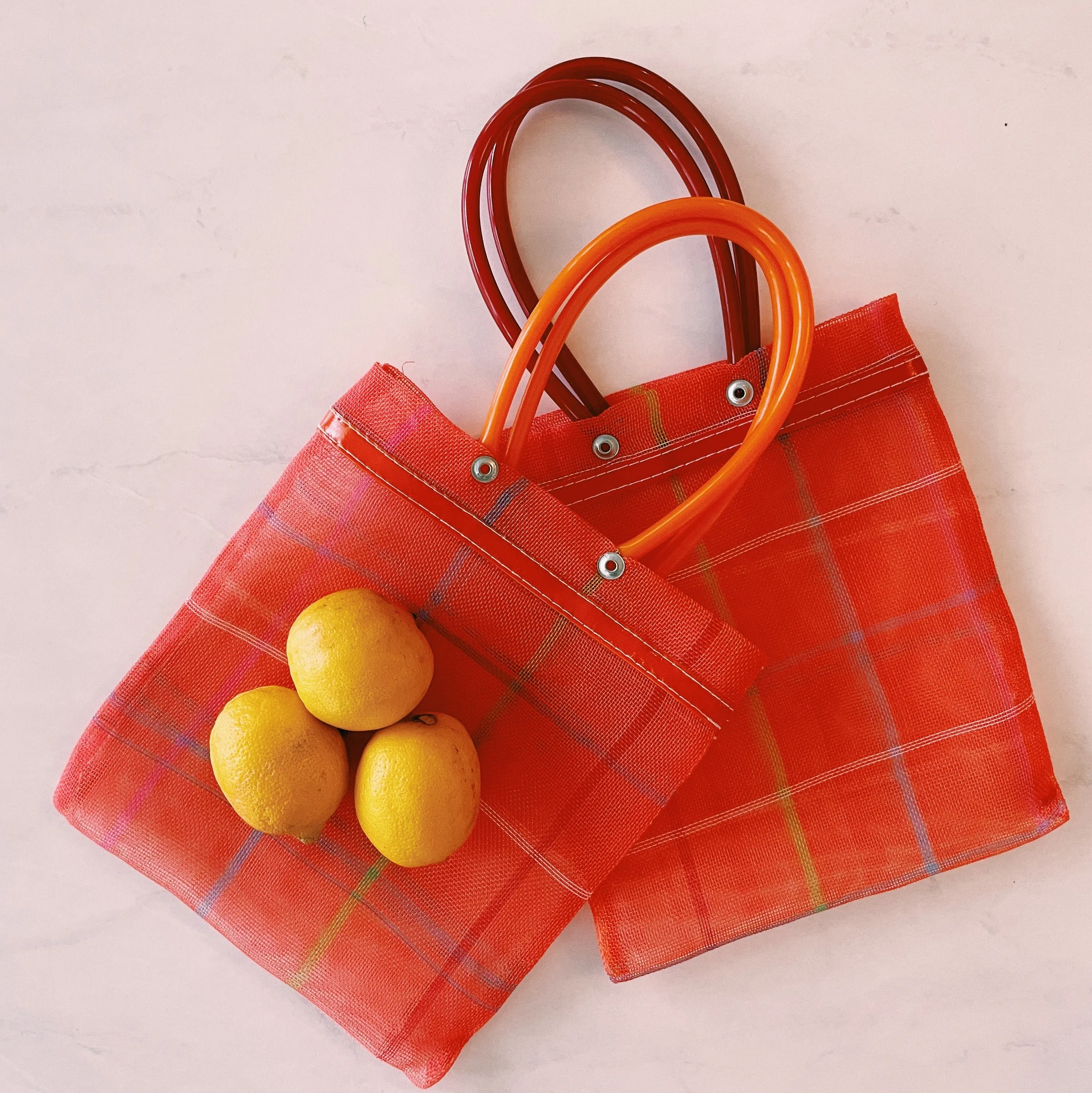Mini Mexican Plastic Candy Purse Market Bag 7x7 in