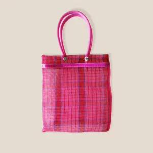 Mini Mexican Plastic Candy Purse Market Bag 7x7 in