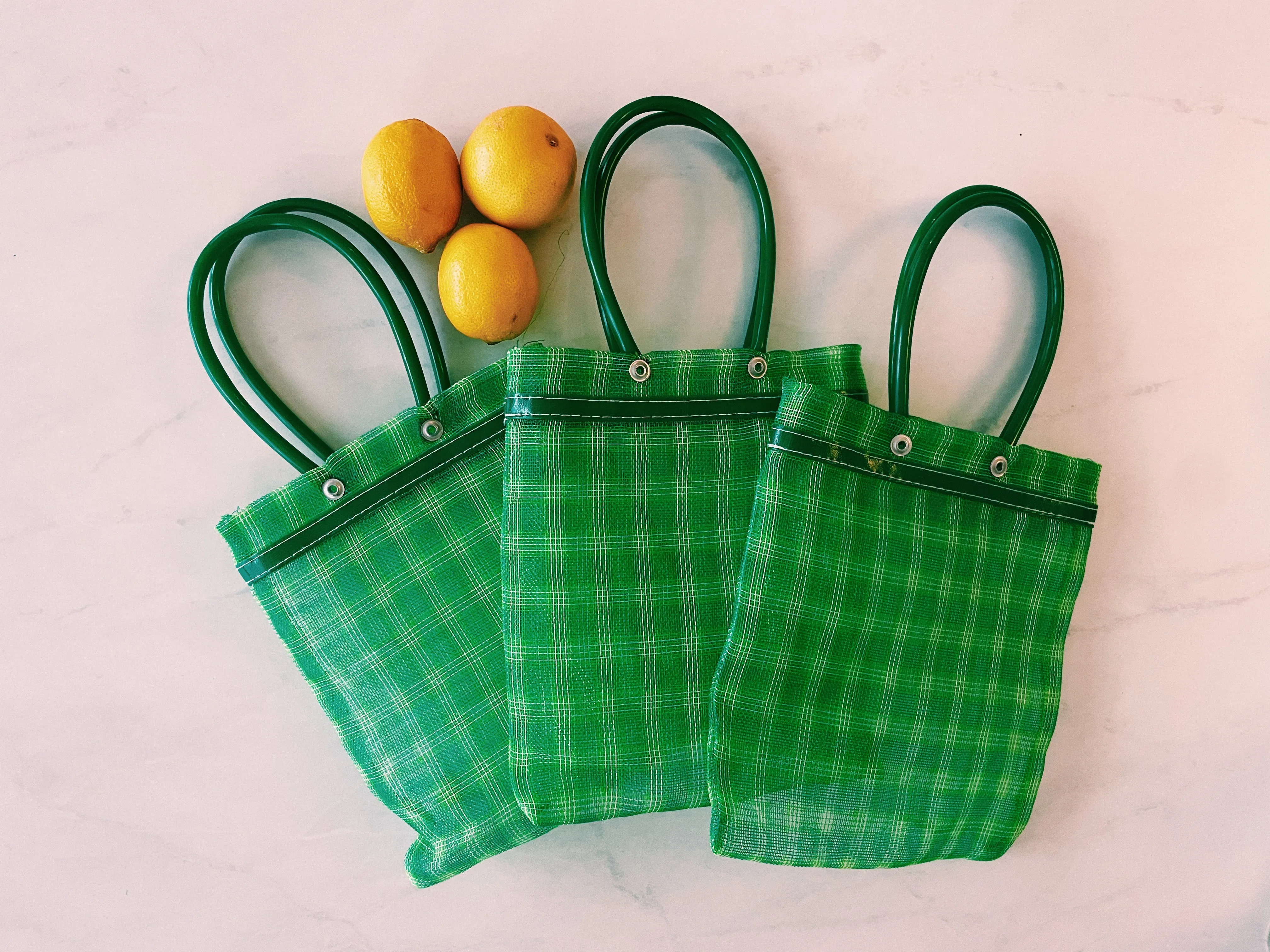 Mini Mexican Plastic Candy Purse Market Bag 7x7 in