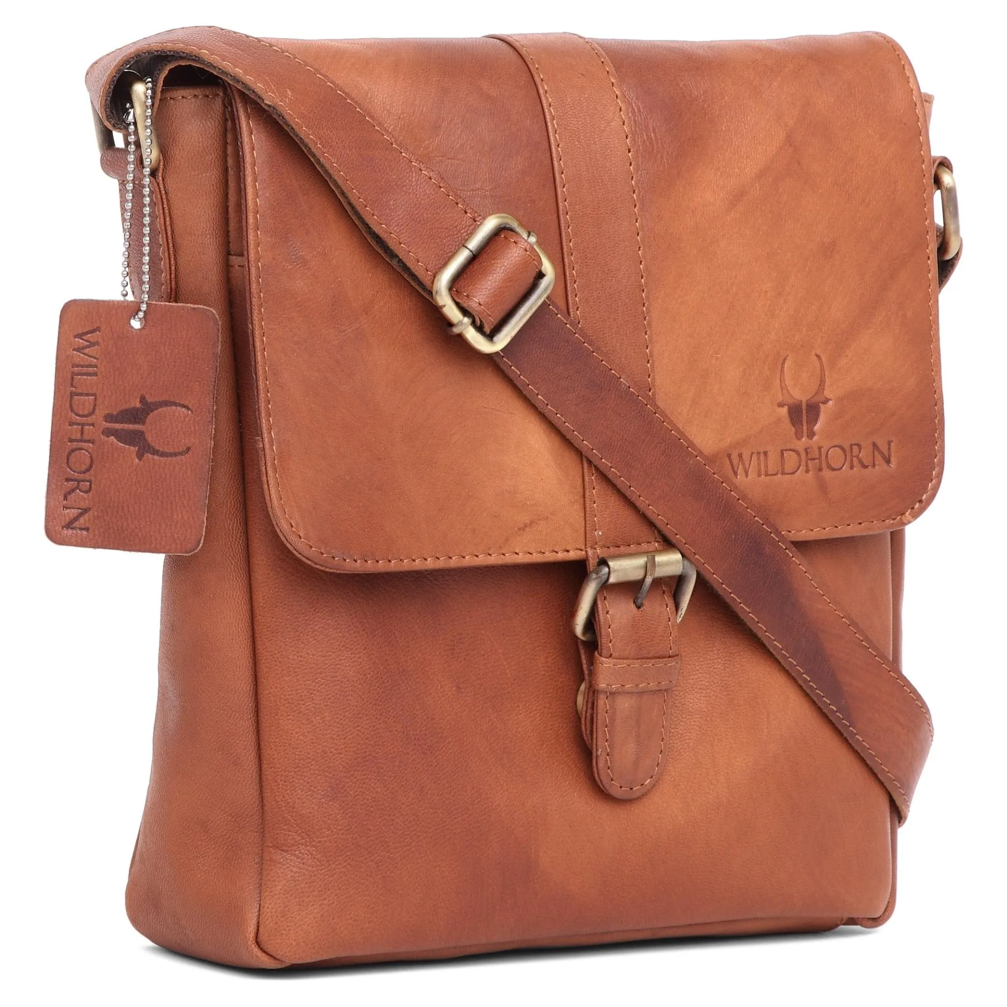 MINICOY Leather Sling Bag for Men