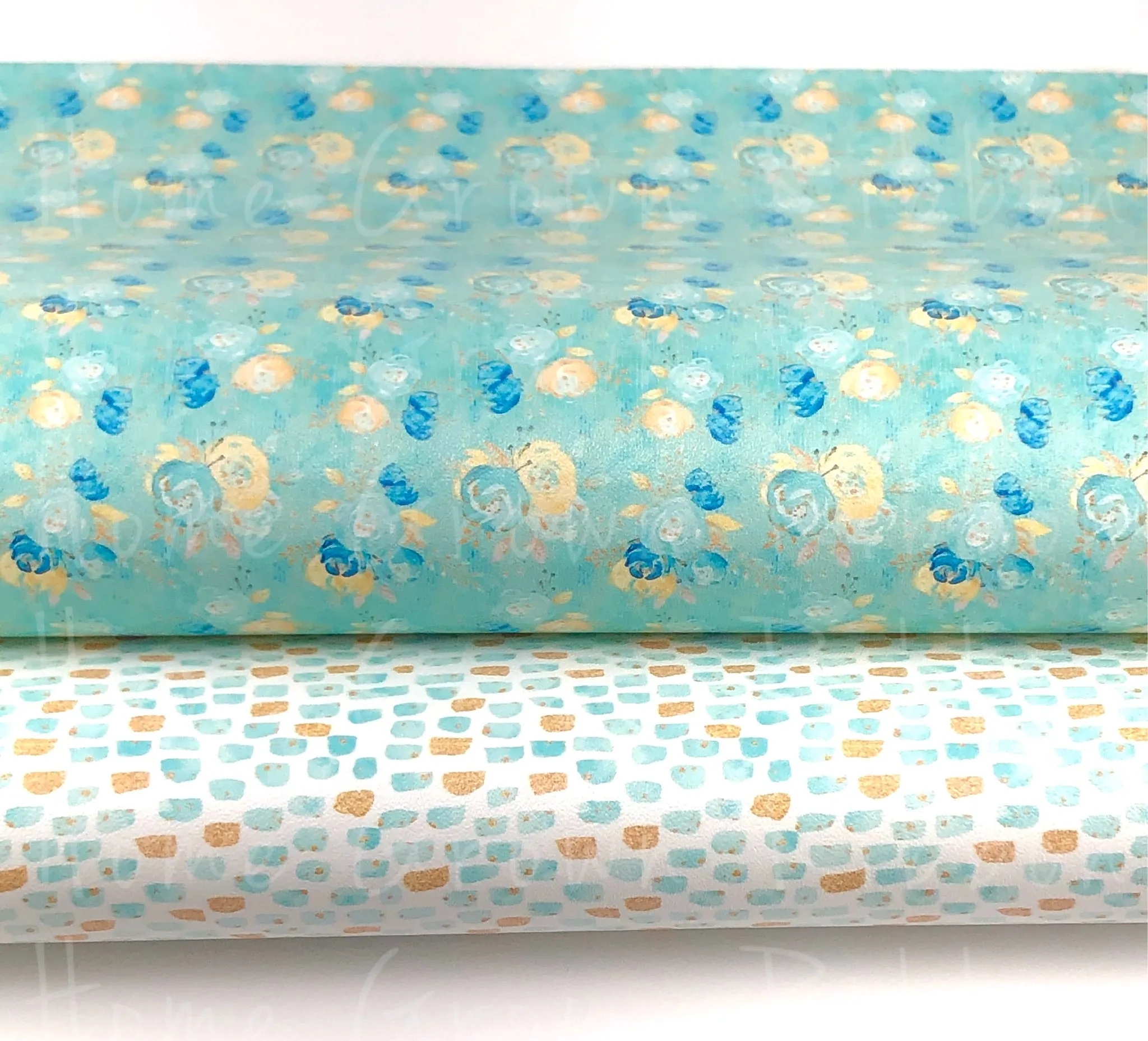 Mint Stripes Coordinate Synthetic Leather Sheet USDR