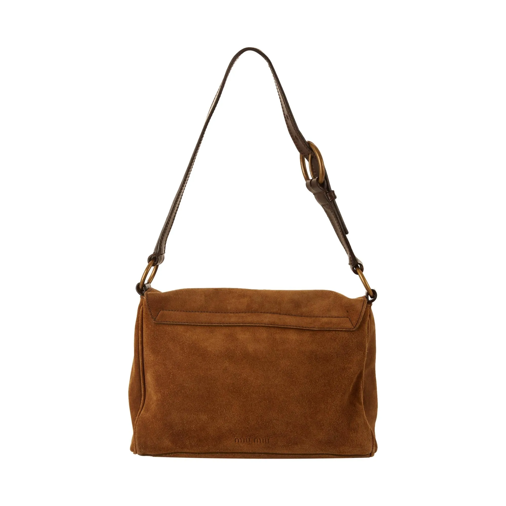 Miu Miu Brown Suede Shoulder Bag
