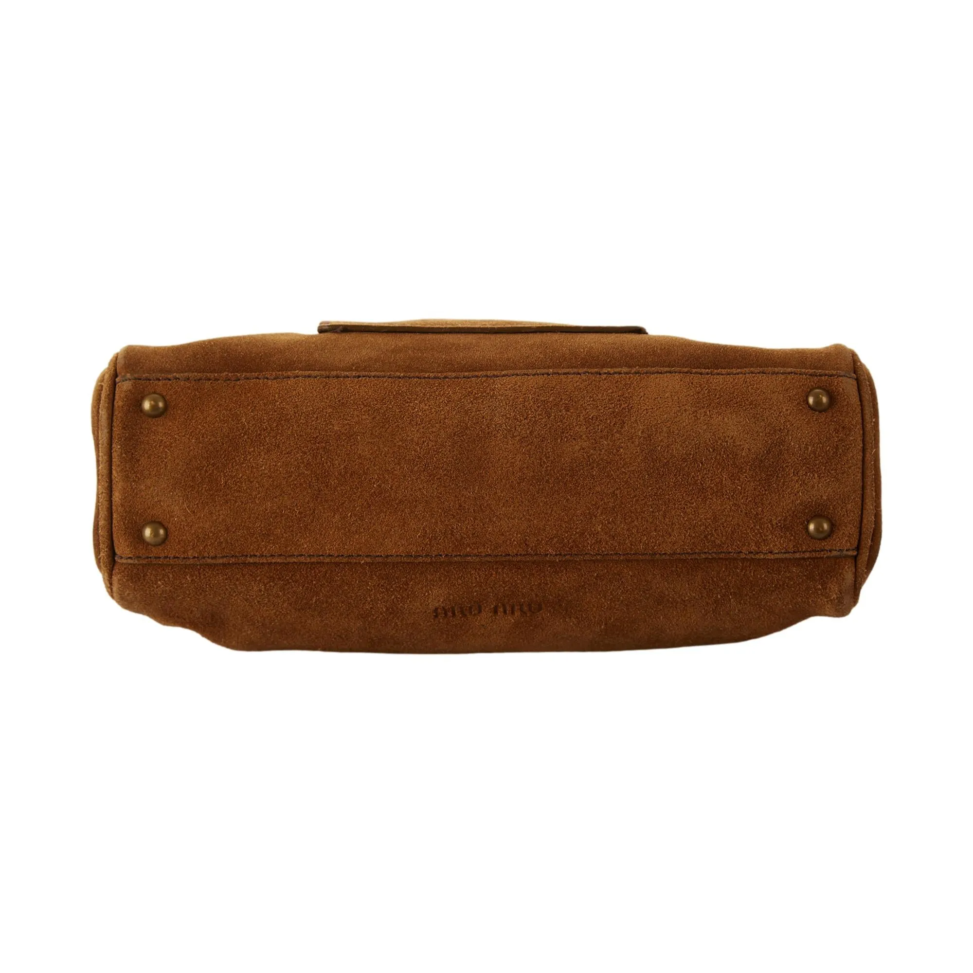 Miu Miu Brown Suede Shoulder Bag