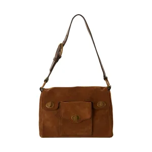Miu Miu Brown Suede Shoulder Bag