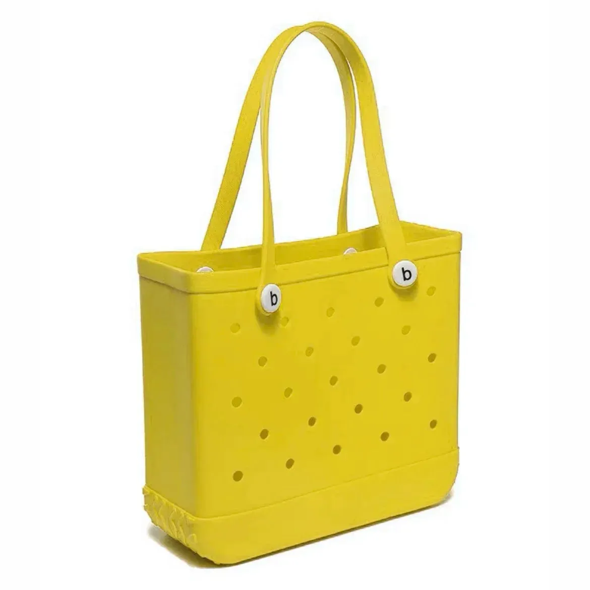 M/L/XL Fashion Beach Bags EVA Rubber Waterproof Storage Baskets Travel Shopping Handbag Women Shoulder Solid Color Tote Bag Bogg