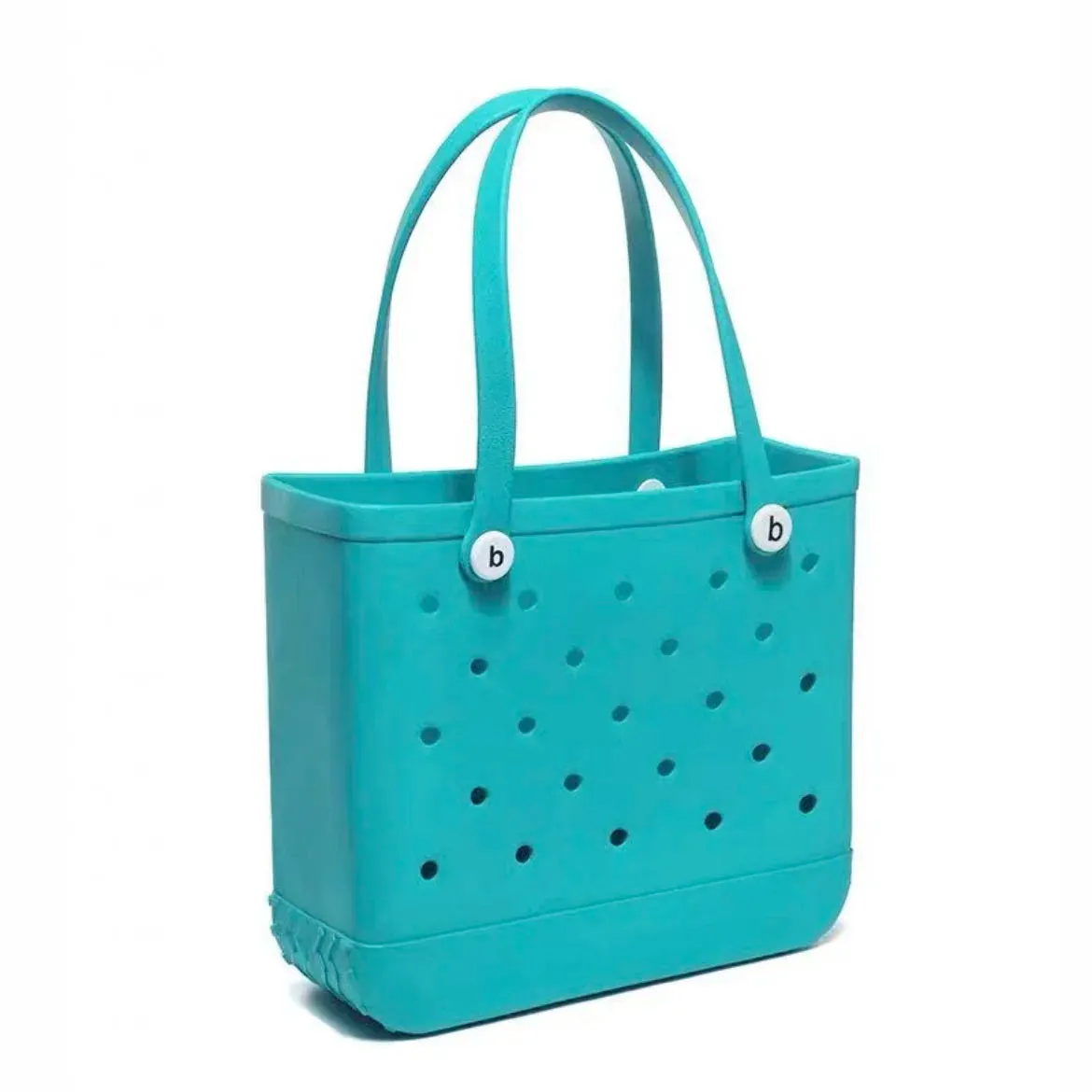 M/L/XL Fashion Beach Bags EVA Rubber Waterproof Storage Baskets Travel Shopping Handbag Women Shoulder Solid Color Tote Bag Bogg