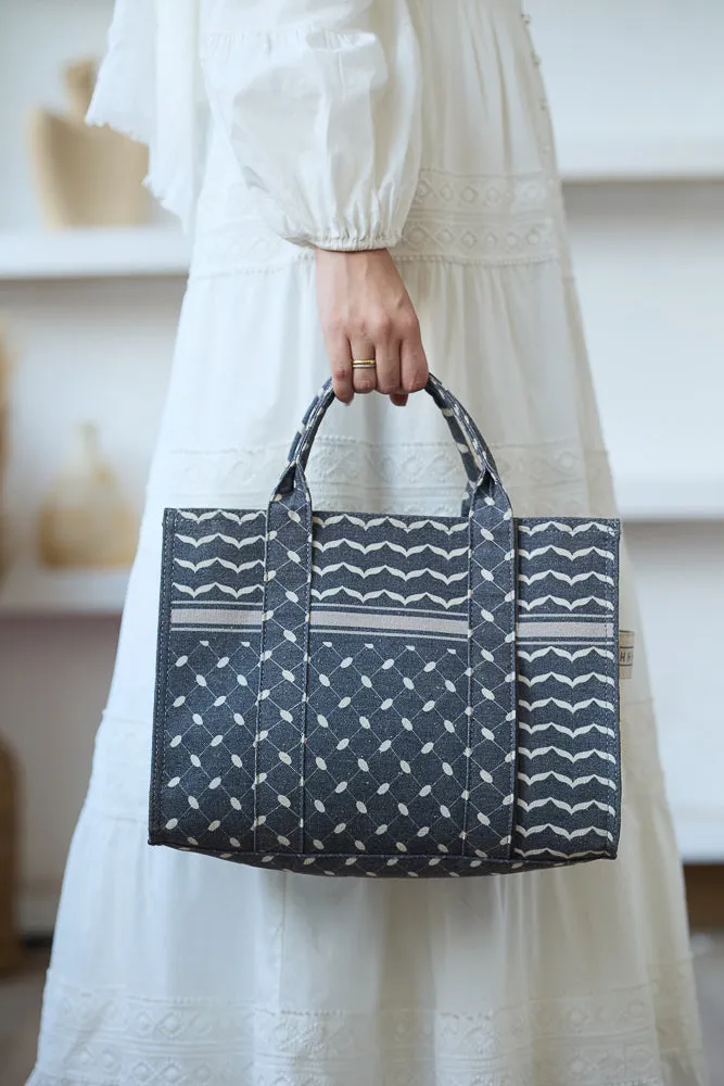 Modern Geometric Pattern Medium Tote - Premium Cotton Canvas