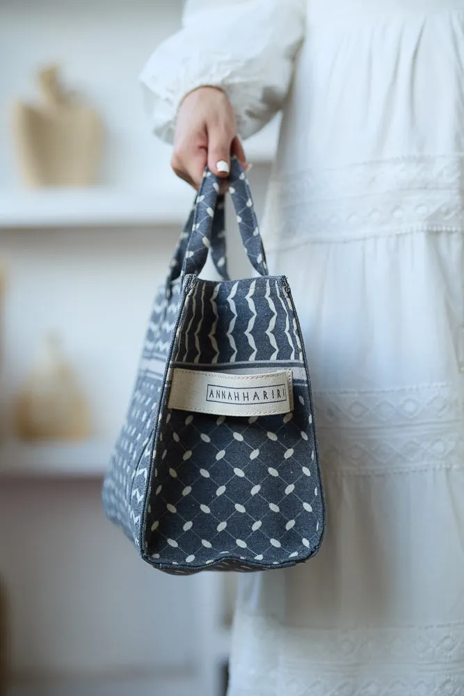 Modern Geometric Pattern Medium Tote - Premium Cotton Canvas