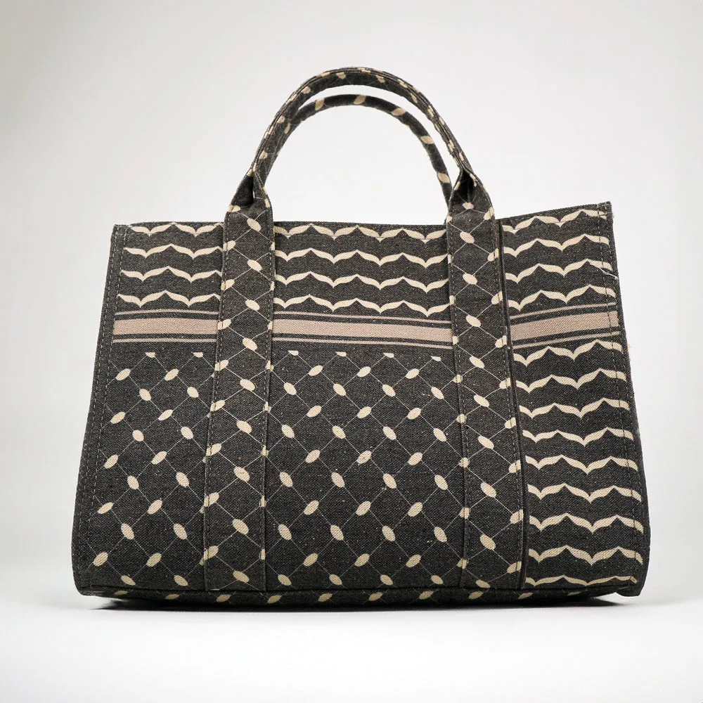 Modern Geometric Pattern Medium Tote - Premium Cotton Canvas