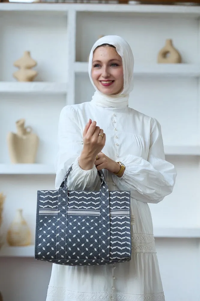 Modern Geometric Pattern Medium Tote - Premium Cotton Canvas