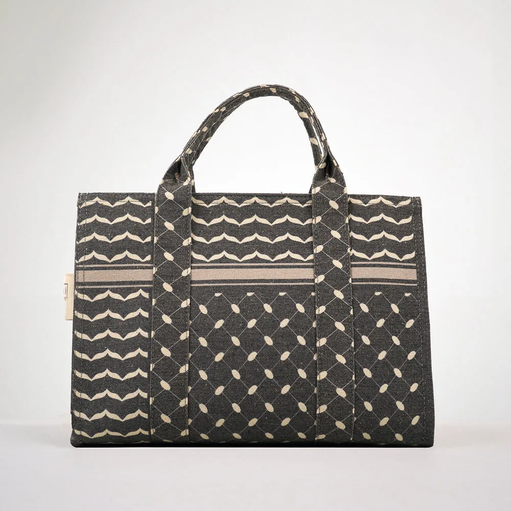 Modern Geometric Pattern Medium Tote - Premium Cotton Canvas