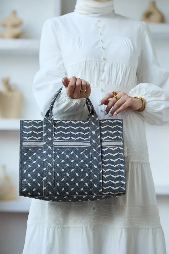 Modern Geometric Pattern Medium Tote - Premium Cotton Canvas